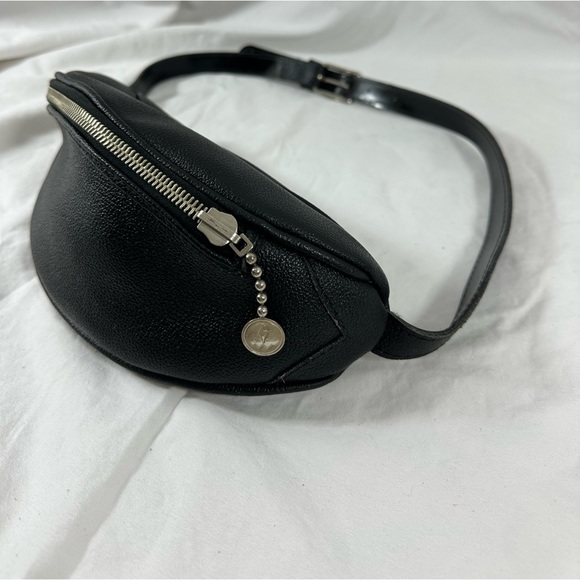 Genuine vintage KITZ black leather belt bag fanny pack - Picture 1 of 10